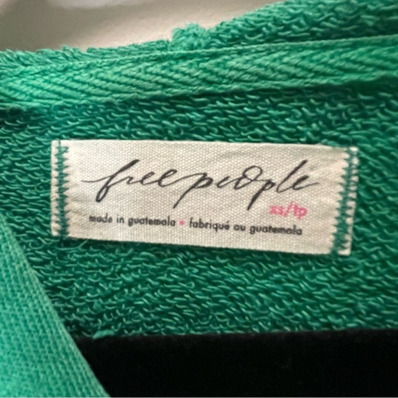 Free People We the Free Camden Hoodie Jolly Rancher Green XS - Picture 2 of 7